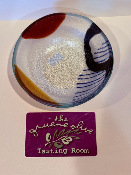 Handmade glass bowl 12cmx5cm